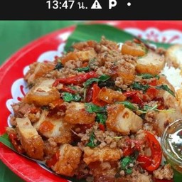 ข้าว+ผัดกระเพรา3หมู