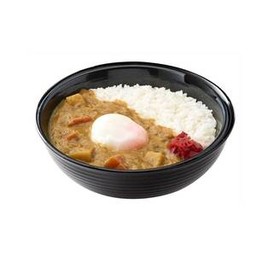 ข้าวหน้าแกงกะหรี่ไข่ออนเซน (รสเผ็ด)