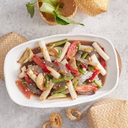 ตำไหลบัวกุ้งสด