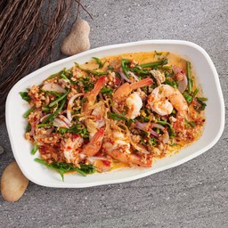 ยำผักกูดกุ้งสด