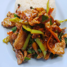 ข้าวหมูผัดกะปิ