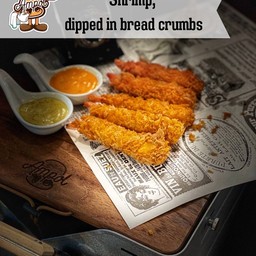 กุ้งชุบเกล็ดขนมปังทอด Breaded Shrimp Fries x 5