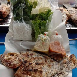 เมี่ยงปลาเผา เมาเกลือ-สรรพาวุธ Grilled Fish Miang สรรพาวุธ-บางนา