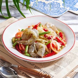 ตำกุ้งสด-สุก