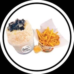 (Promotion Set) บิงซูนมสดเฉาก๊วย vs เฟรนช์ฟรายส์ + ชีสดิป