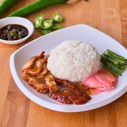 ข้าวหน้าเป็ด-หมูแดง-หมูกรอบ