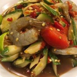 ตำแตงกุ้งสด