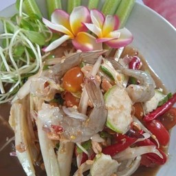 ตำกุ้งสดปูปลาร้า