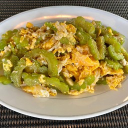 Stir-Fried Bitter Gourd With Egg