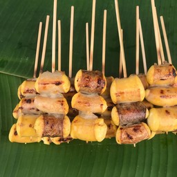 ไส้ย่างไข่นัว ถนนคนเดินลำพูน