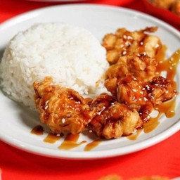 ข้าวหน้าไก่คาราเกะราดซอสหวาน