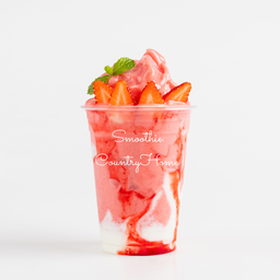 สตรอเบอรี่ นมเปรี้ยวสมูทตี้