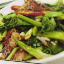 ผัดผัก+ปลาเค็ม