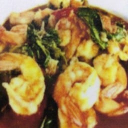 กะเพรากุ้ง,หมึก