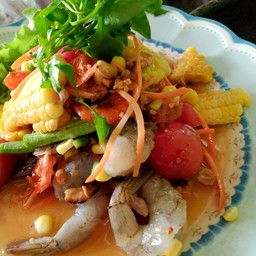 ข้าวโพดกุ้งสดไทย