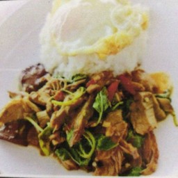 ข้าวกะเพราเป็ดพะโล้