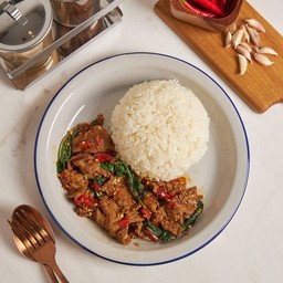 ข้าวกระเพราเนื้อนุ่ม