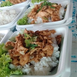 ข้าวไก่ทอดกระเทียม