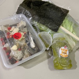เซตดับเบิ้ลปู ลูกค้าจะได้ปู2 กล่อง สาหร่าย2แผ่น ผัก2ชุด น้ำจิ้ม2กระปุก