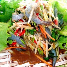 ตำกุ้งสด