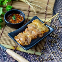 หมูปิ้งโบราณไม้เล็ก(ติดมัน)