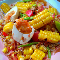 ตำข้าวโพด+ไข่เค็ม