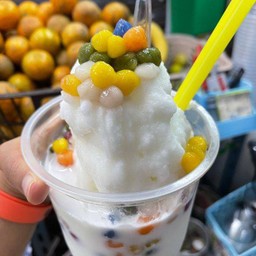 Sweet Balls With Milk Frappe