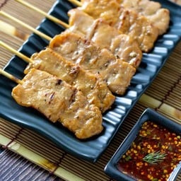 ชุดหมูปิ้งโบราณไม้ใหญ่(ไร้มัน)5 ไม้