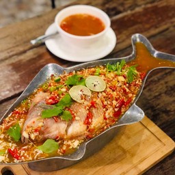 ปลาทับทิมนึ่งมะนาว