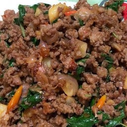 กระเพาะหมูสับ กับข้าว