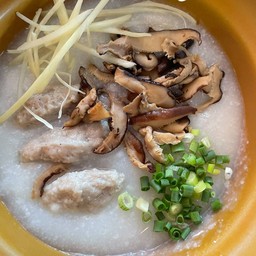โจ๊กหมูเด้ง+เห็ดหอม