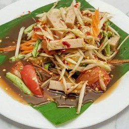 ตำปูปลาร้าหมูยอ