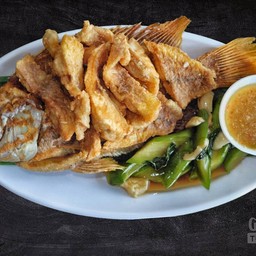 ปลาทับทิมทอดนัว