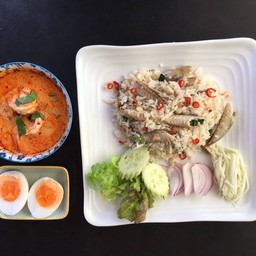 [อร่อยซ่ากับโค้ก] ชุดข้าวคลุกพริกขี้หนูปลาทู +  โค้ก ไม่มีน้ำตาล (กระป๋อง) + ชเวปส์มะนาวโซดา ไม่มีน้ำตาล (กระป๋อง) 