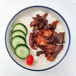 ข้าวหน้้าเนื้อแดดเดียว