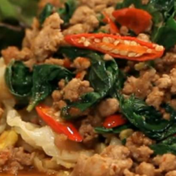 Stir-Fried Noodles With Pork And Basil