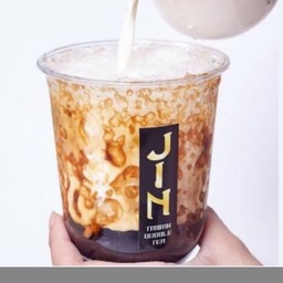 บราวชูก้านมสด + ไข่มุกลาวา