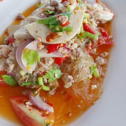 ยำวุ้นเส้นหมูยอหมูสับ