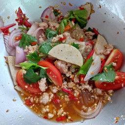 ยำวุ้นเส้นหมูยอหมูสับ