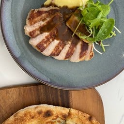 Sous vide pork tenderloin with brown sauce 