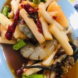 ตำไหลบัวกุ้งสด