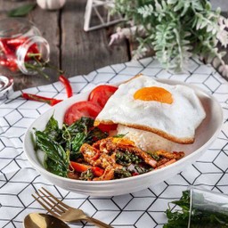 ข้าวกะเพราหมูเปปเปอร์ไข่ดาว