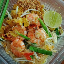 ผัดไทยกุ้งสด