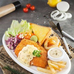 สเต็กปลาทอดจูเนียร์อบซีส