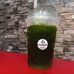 ชาเขียวดำแก้วใหญ่