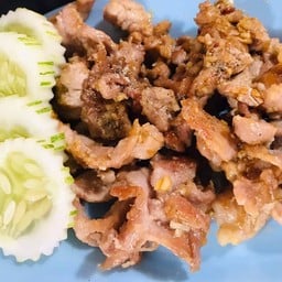 หมูกระเทียม(กับข้าว)