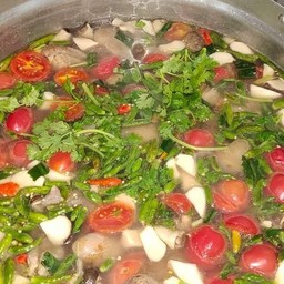 ต้มยำเห็ดน้ำใส มังสวิรัติ