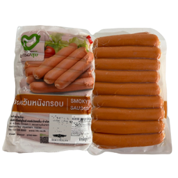 ไส้กรอกแฟรงค์รมควันหนังกรอกฟาร์มสุข 1000 กรัม