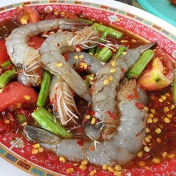 ตำกุ้งสด