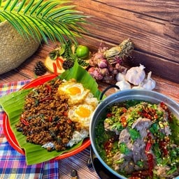 [โปรตบโต๊ะ] [Promotion] Set กะเพราไซซ์ M + เล้งแซ่บ (สำหรับ2ท่าน) ลดพิเศษ!